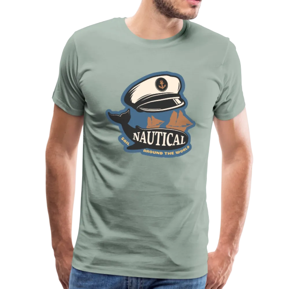 Nautical - Captains Hat - Premium T-Shirt