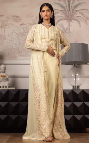 Net Embroidered Jacket With Embroidered Blouse
