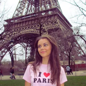 PARIS, BABY TEE - LJUSRÖD