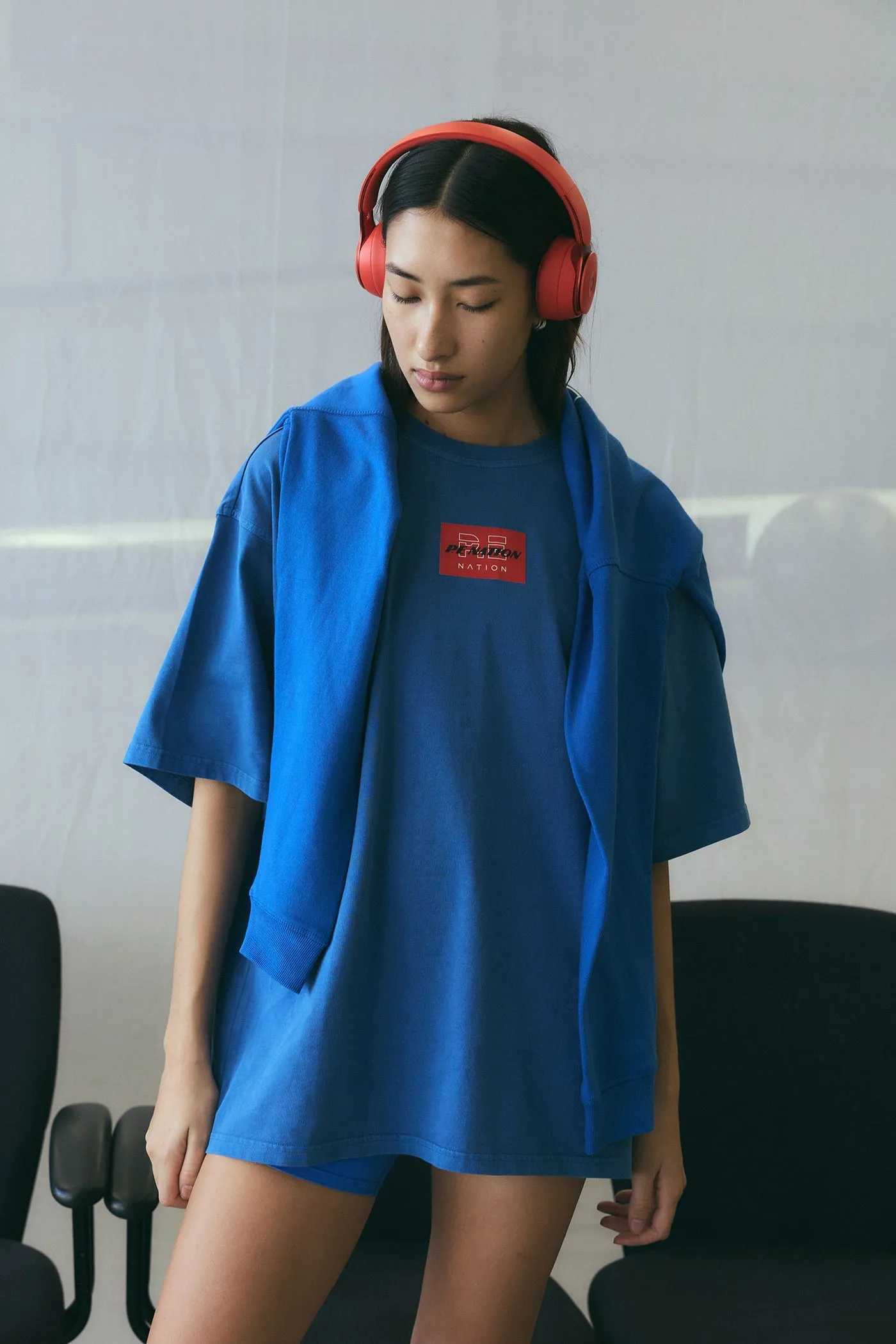 P.E Nation -  Trifecta Tee in Electric Blue