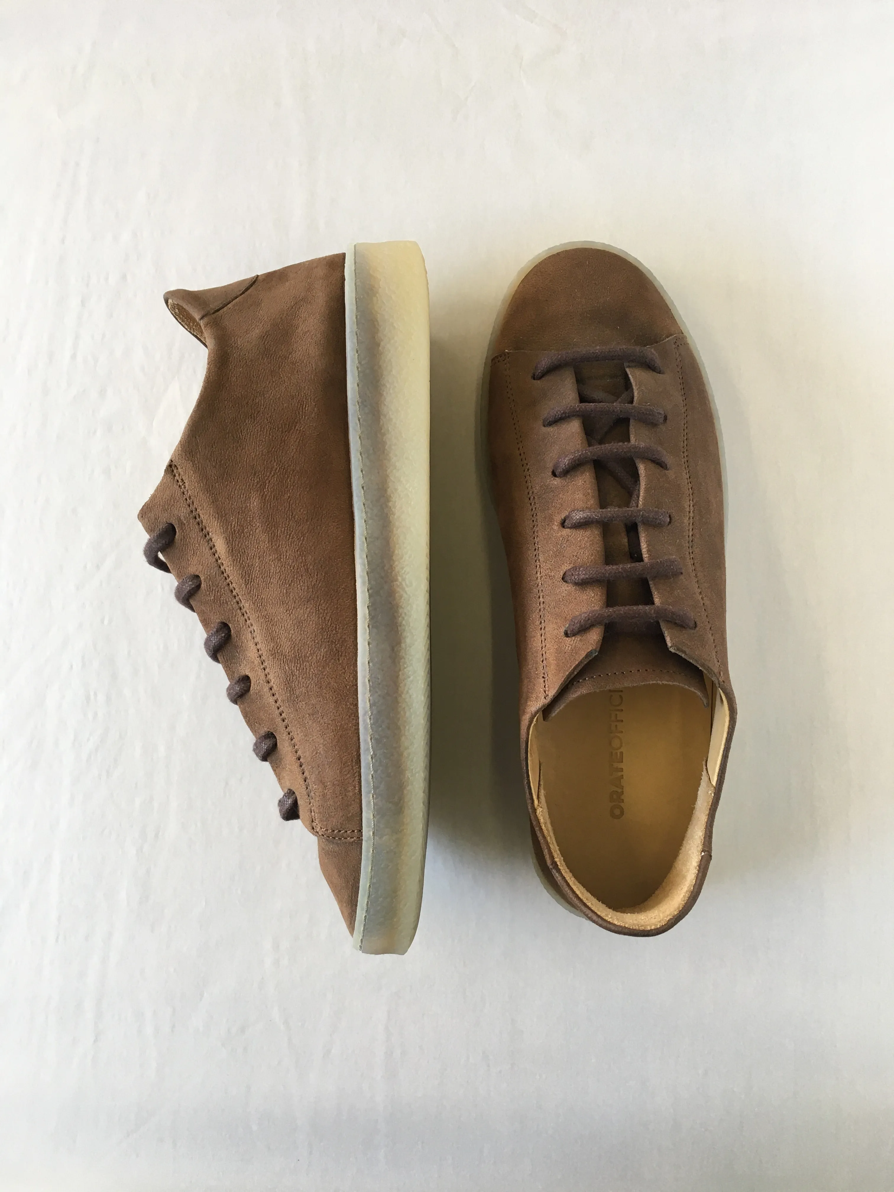 Pedro Leather Low Top Trainer - Brown- LAST PIECE
