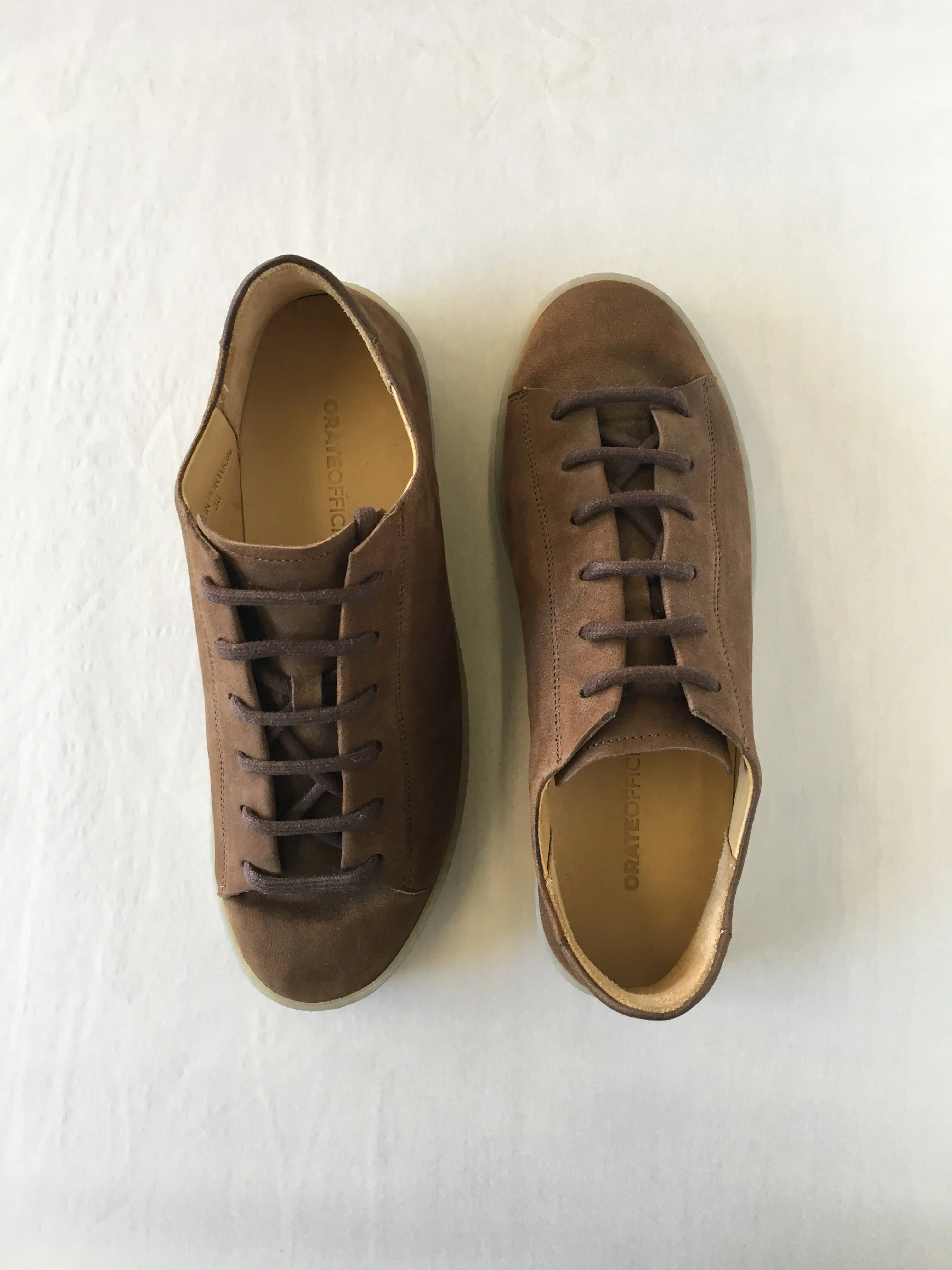Pedro Leather Low Top Trainer - Brown- LAST PIECE