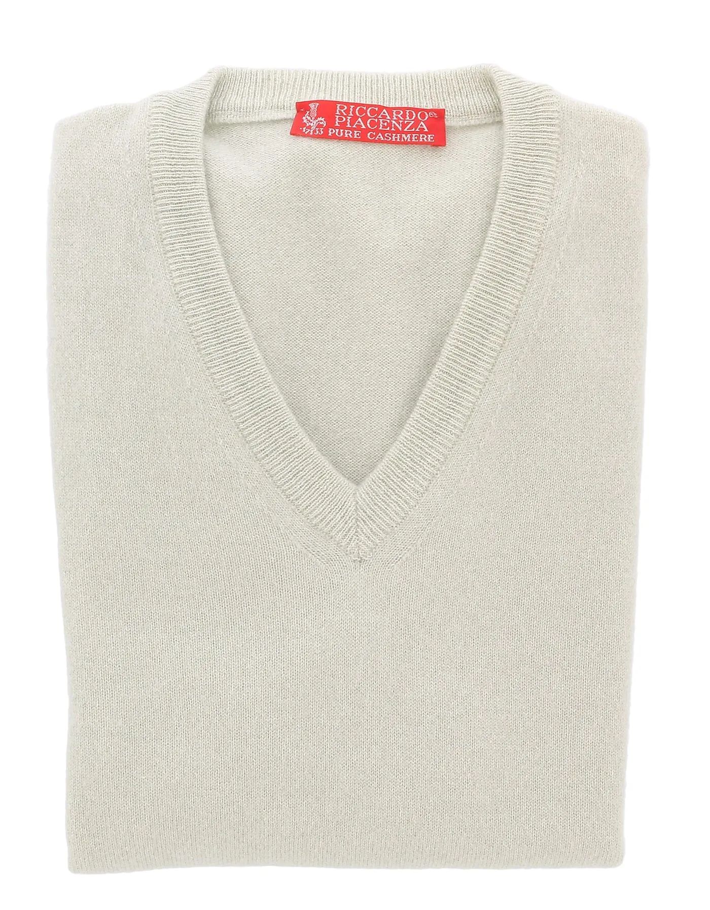 Piacenza Pure Cashmere Soft Seafoam Green V-Neck Vest