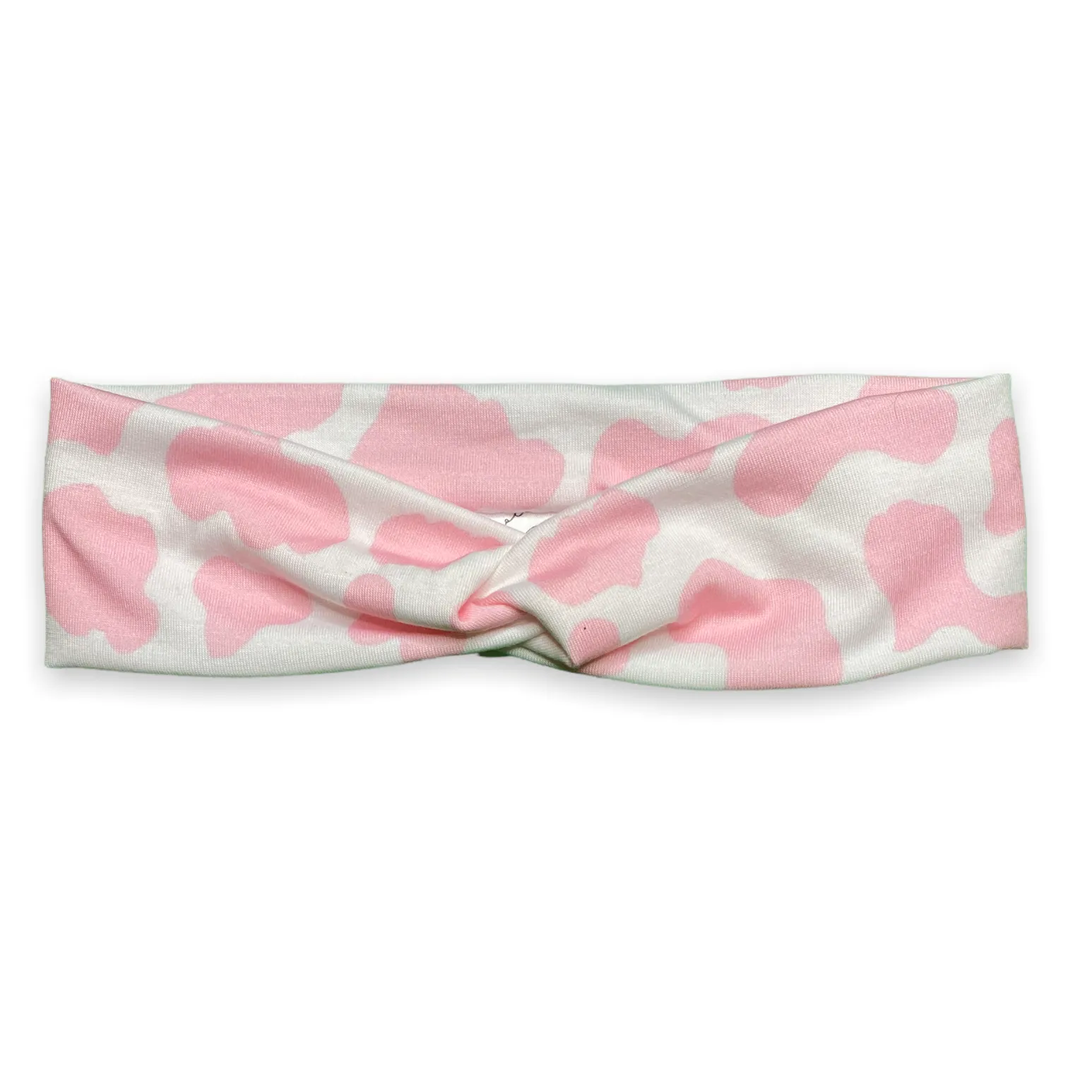 Pink Cow Print Knotties Headband