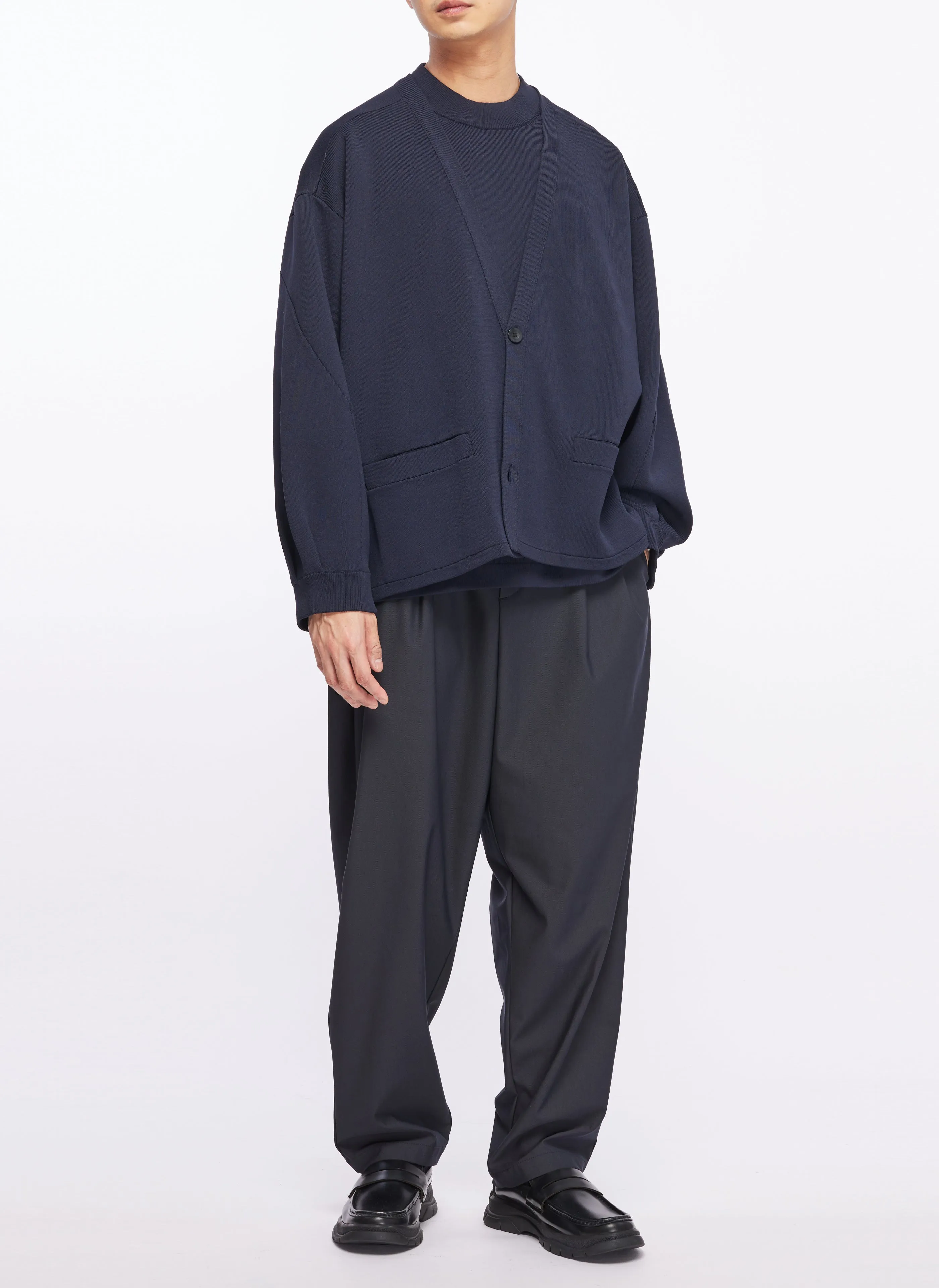 Polyester Business Knit Cardigan