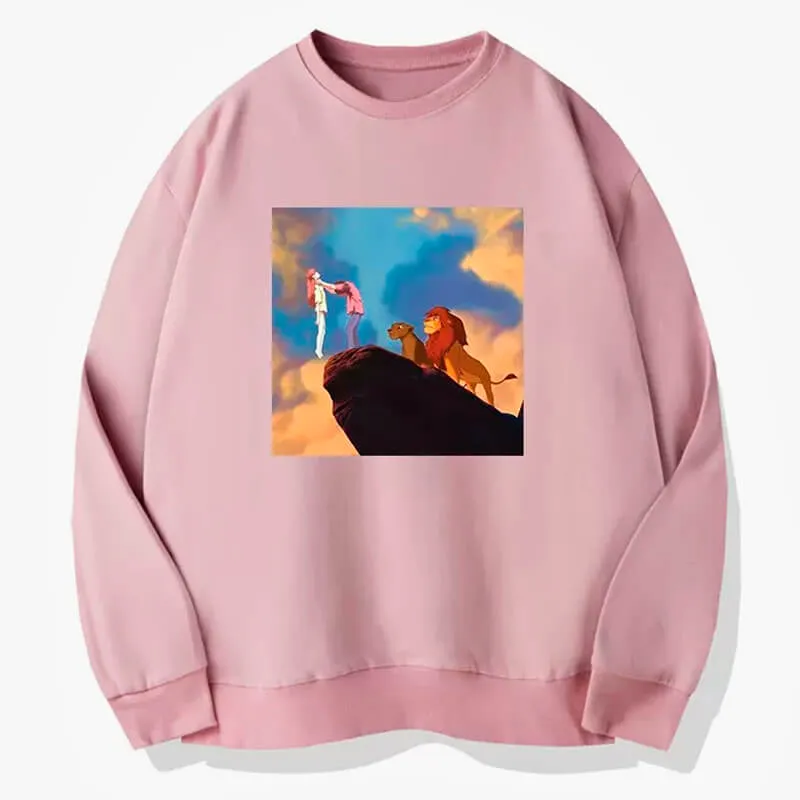 Shinji Ikari Choking Asuka Lion King Scene Sweatshirt
