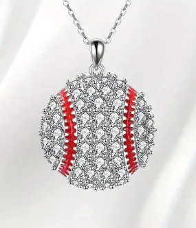 Sporty Baseball Necklace and Earrings Set - A Perfect Tribute to Your Love for the Game
