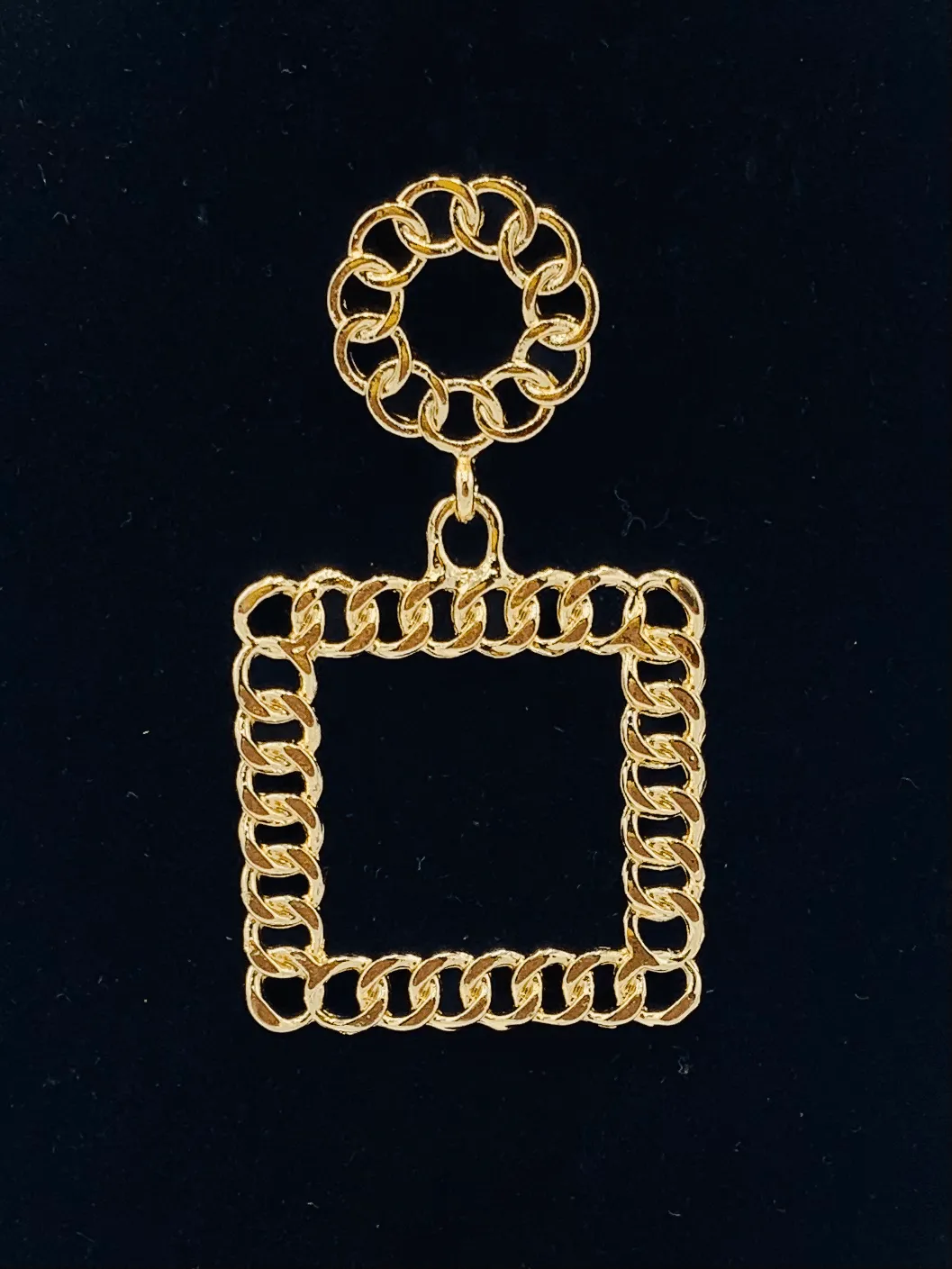 Square Chain Hoops