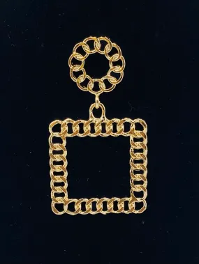 Square Chain Hoops