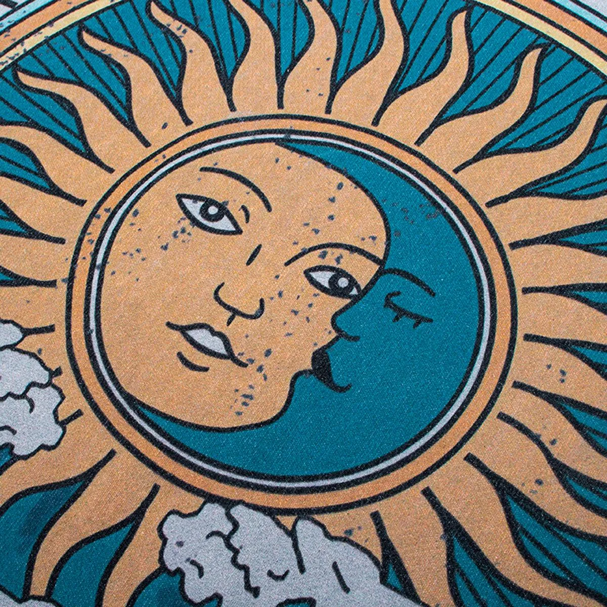 Sun and Moon Love Pale Blue Sweatshirt