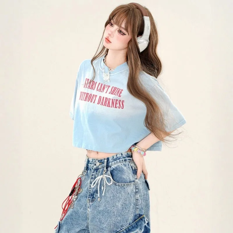 Sweet Girl Style Short Loose T-shirt