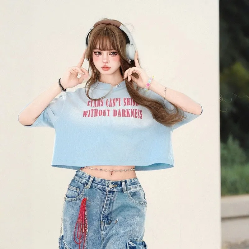 Sweet Girl Style Short Loose T-shirt