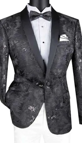Vinci BSF-13-BLK Mens Sport Coat