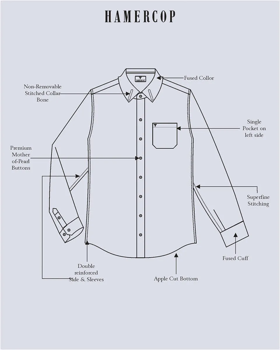 Viper Butterscotch Self Checked Dobby Jacquard Cotton Shirt
