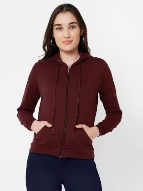 Women Hooded Full Sleeves With Pockets Sweatshirt
