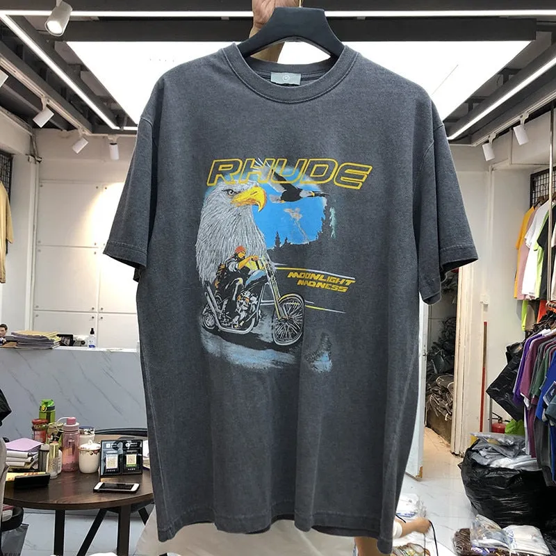 Women Washed Do Old Streetwear T-shirts Summer Style Top Tees